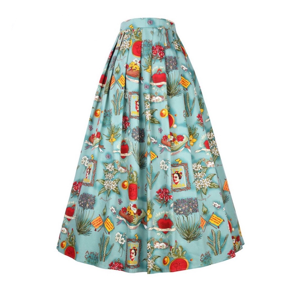 Belle Poque Frida Kahlo Maxi Skirt